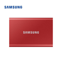 三星（SAMSUNG） 1TB Type-c USB 3.2 移动固态硬盘（PSSD） T7 红色 NVMe传输速度1050MB/s 超薄时尚（MU-PC1T0R）