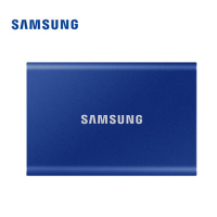 三星（SAMSUNG） 500GB Type-c USB 3.2 移动固态硬盘（PSSD） T7 蓝色 NVMe传输速度1050MB/s 超薄时尚（MU-PC500H）