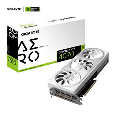 技嘉雪鹰GIGABYTE GeForce RTX 4070 AERO OC 12G电竞游戏设计智能学习电脑独立显卡2K/4K