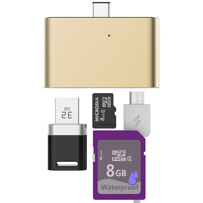 墨一 otg读卡器 USB-C转换器 苹果笔记本新Macbook pro配件type-c手机转接头