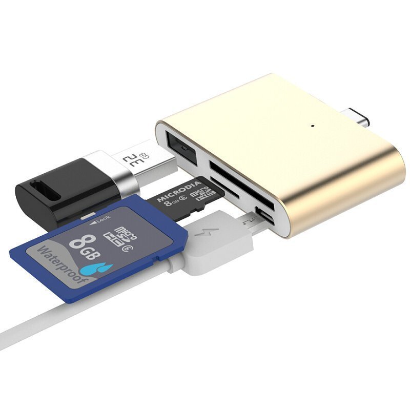 墨一 otg读卡器 USB-C转换器 苹果笔记本新Macbook pro配件type-c手机转接头