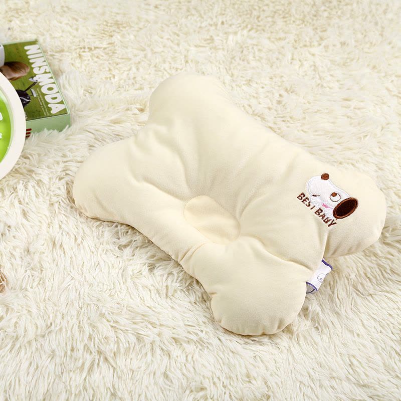 婴儿枕 纯棉婴儿枕头 防偏头定型枕 卡通宝宝枕头0-1岁MH6008图片