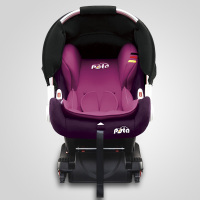 PISTA德国皮斯塔 儿童安全座椅0-18个月新生宝宝婴儿车载提篮isofix接口双向安装 丘比特 红色 紫色 棕色