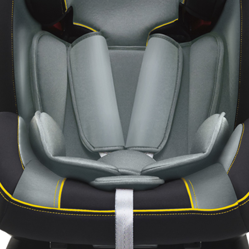 PISTA德国皮斯塔 儿童安全座椅汽车9个月-12岁多角度调节可坐可躺ISOFIX硬接口防撞侧翼 波西顿 灰色