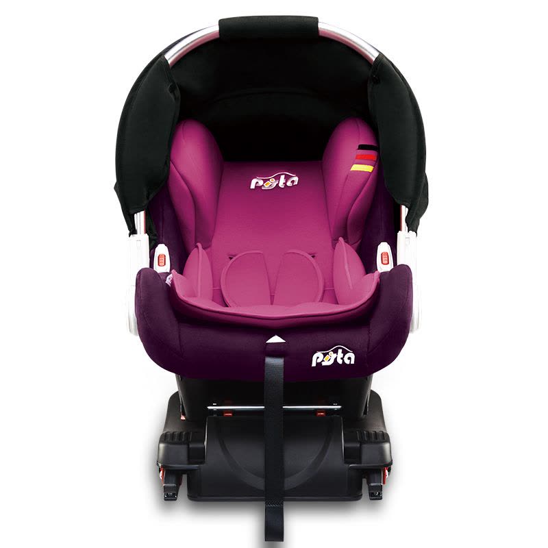 德国PISTA皮斯塔 儿童安全座椅0-18个月新生宝宝婴儿车载提篮isofix接口双向安装 丘比特 紫色图片