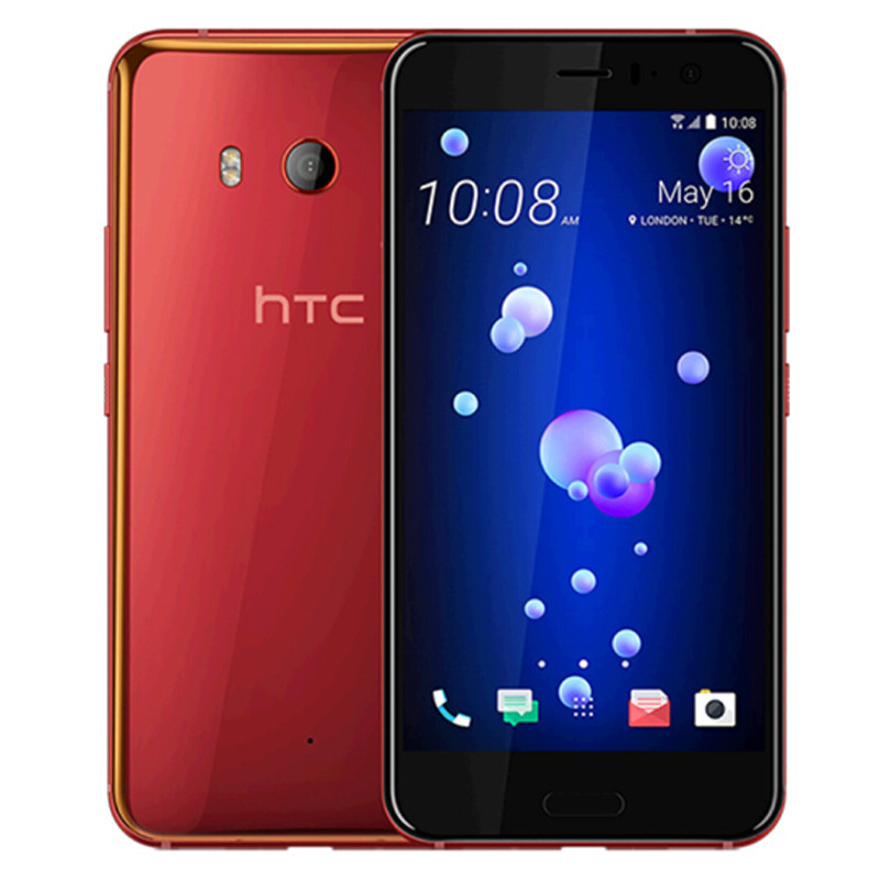 【送移动电源+蓝牙耳机】HTC U11 U-3W 6GB+128GB 移动联通电信全网通 4G智能手机 火炽红 双卡双待