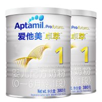 21年6月产爱他美(Aptamil)卓萃白金版1段380g婴儿配方奶粉(0-6个月龄适用) 2罐