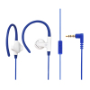 MQbix (GT46) 耳挂式耳机语音通话耳机带咪 手机耳机立体声重低音耳机 有线耳机(白蓝色）