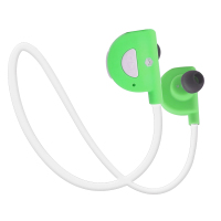 MQbix (BT201) 头戴颈挂式无线蓝牙运动跑步耳机 双耳入耳式立体声 手机通用蓝牙耳机（白绿色）