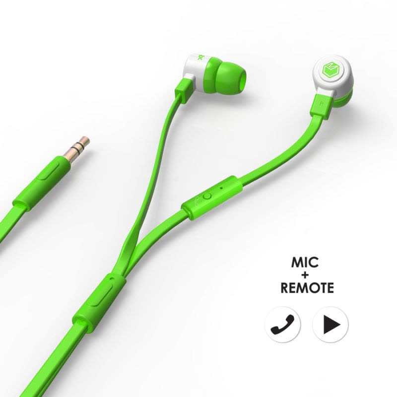 MQBIX （MQGT26） 手机耳机入耳式重低音立体声音乐运动线控HIFI通话耳机（绿色）图片