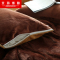 艾玛诺欧家纺 纯色双拼加厚金貂绒枕套对装 单人法莱绒保暖枕套