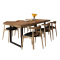 北欧式全实木铁艺餐桌椅组合西餐厅饭桌欧奶茶店餐桌会议办公长桌