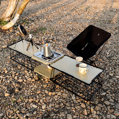 户外战术桌板组合露营折叠便携式igt连接板野餐营地钢架桌