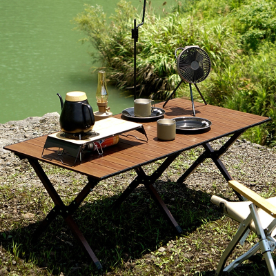 户外折叠桌蛋卷桌露营桌子便携式野餐桌椅闪电客野营装备椅桌套装