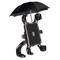 电动摩托车手机支架雨抖车把款闪电客后视镜款支架雨伞配件
