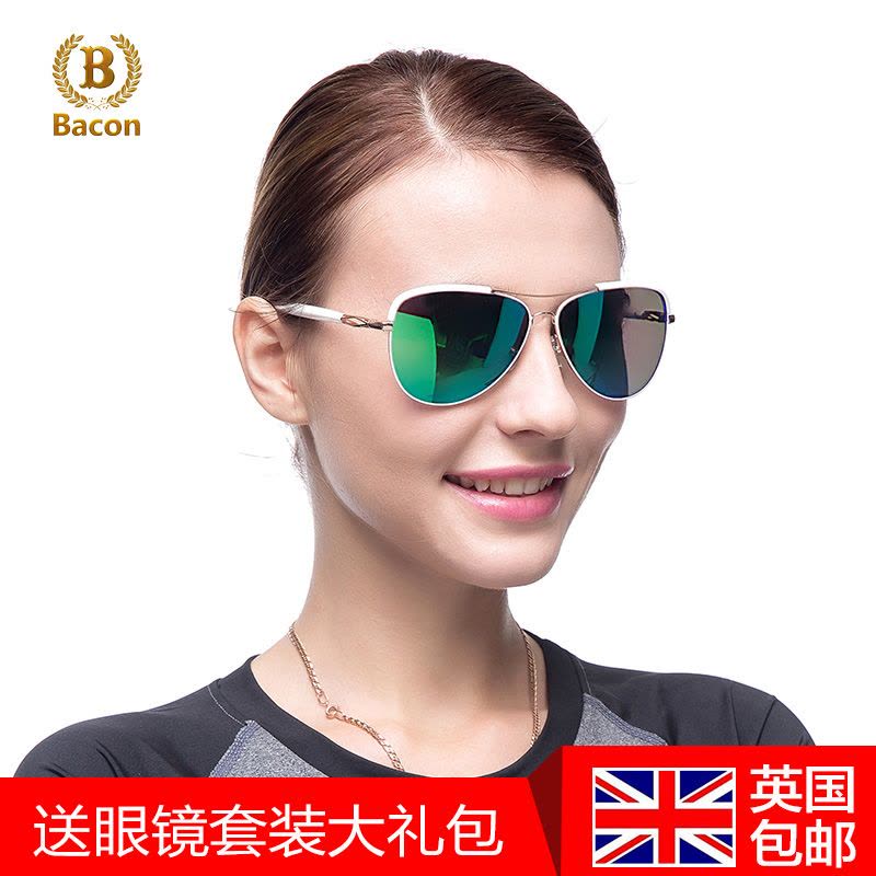 贝肯Bacon英国原装进口 经典眼镜 男士女士通用太阳镜墨镜 炫彩绿树脂全框太阳镜 镜面流线型时尚太阳镜B603-C1图片