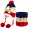 儿童帽子围巾两件套冬迪士尼男童女童加绒保暖宝宝针织帽围脖套装