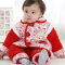 新年婴儿唐装棉衣女童外套装0-1-2岁女宝宝加厚冬装 婴幼儿童装