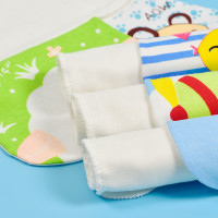 [5条装]儿童纯棉吸汗巾婴儿宝宝垫背巾1-2-4-6-10岁超大全棉隔汗巾
