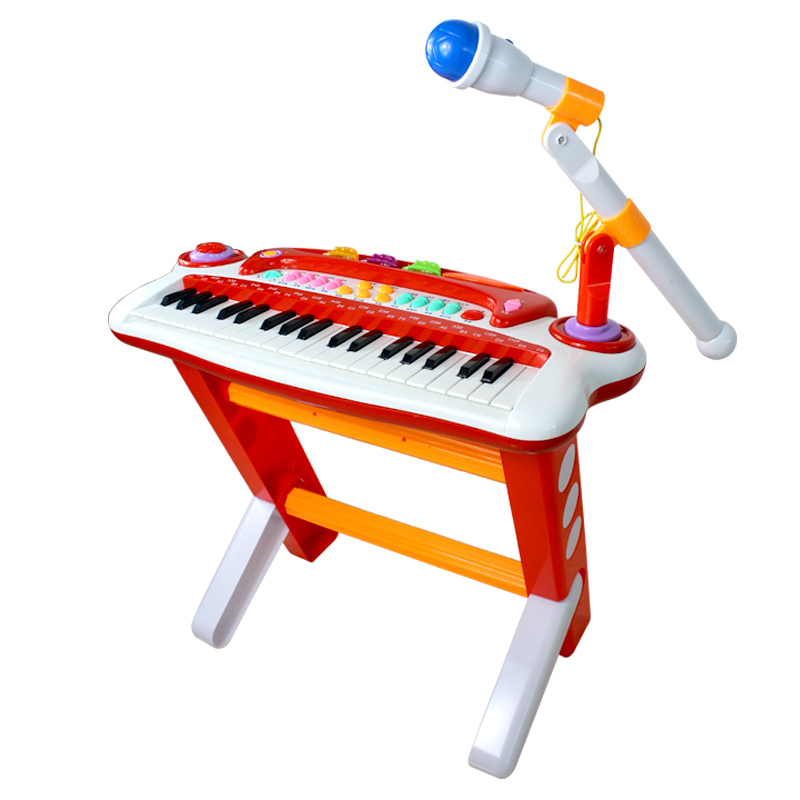 BAOLI宝丽玩具音乐儿童37键学习电子琴多功能启蒙钢3-6岁琴接MP3带电源儿童节玩具