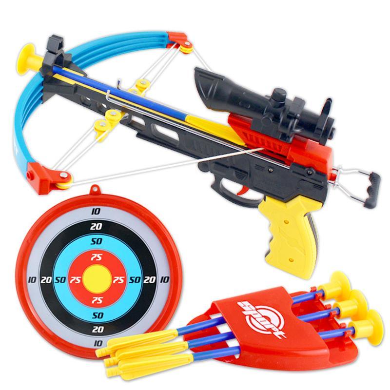 运动公园玩具弓箭儿童射击玩具枪塑料弓箭组合配靶神箭手户外运动6-14岁儿童玩具礼物 535K红蓝色