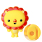 Fisher-Price 费雪牌 戏水玩具PVC儿童洗澡玩具6-12个月 儿童宝宝橡胶沐浴喷水捏捏叫玩具F0201狮子