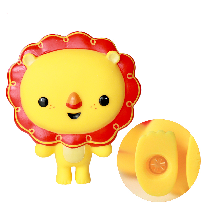 Fisher-Price 费雪牌 戏水玩具PVC儿童洗澡玩具6-12个月 儿童宝宝橡胶沐浴喷水捏捏叫玩具F0201狮子