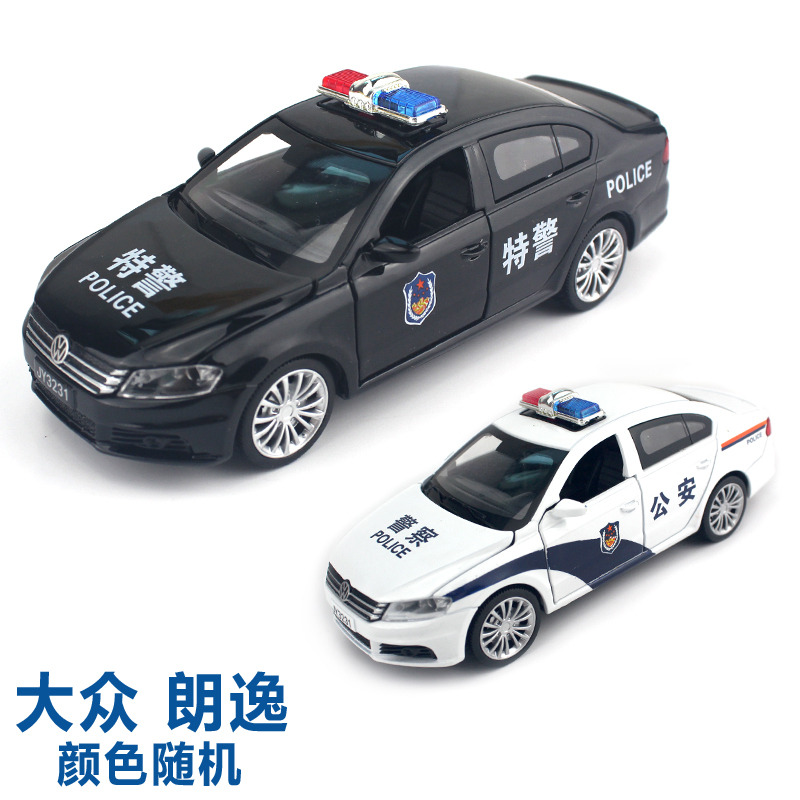 DOUBLE HORSES 嘉业汽车模型合金车声光回力 1:32仿真跑车赛车模型玩具 大众警车