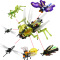 巧乐童昆虫动物玩具模型儿童玩具男女孩拼装积木塑料拼插玩具 五合一昆虫大合体-苍蝇
