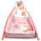 妈妈布书 婴儿玩具游戏毯健身架 宝宝游戏垫爬行垫 新生儿0-1岁爬行毯儿童玩具礼物 粉色折叠款游戏垫