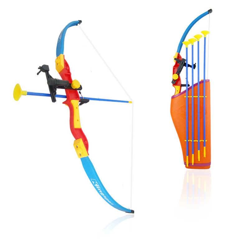 运动公园玩具户外弓箭组合套装6-14岁儿童塑料射击玩具礼物红外线瞄准带箭靶 535B弓箭