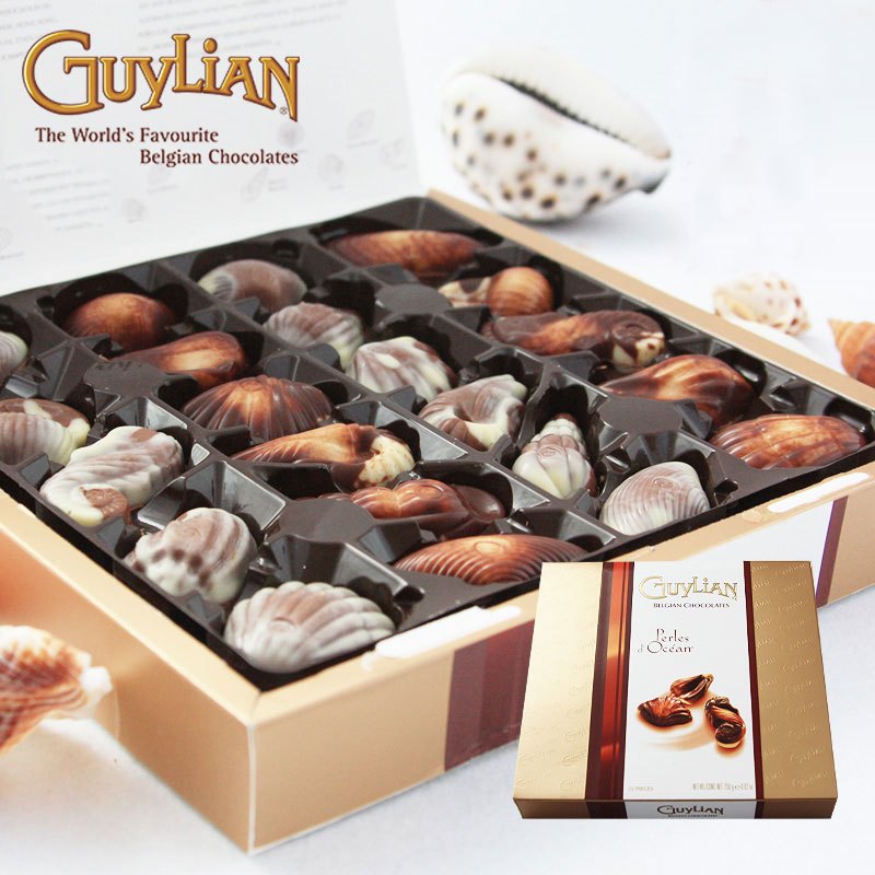 GuyLian吉利莲金贝壳250g 比利时进口巧克力礼盒生日礼物专柜伴手礼