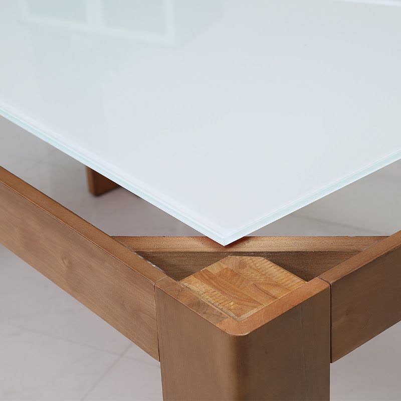 A家家具 简约现代小户型餐厅餐桌餐椅组合小户型玻璃台面餐桌餐椅组合木质 A201-120图片