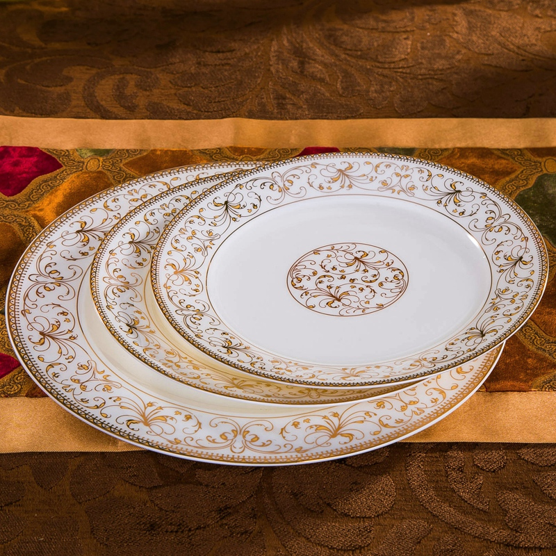 瓷物语景德镇26头骨瓷餐具 优质骨瓷 碗盘碗碟 套装