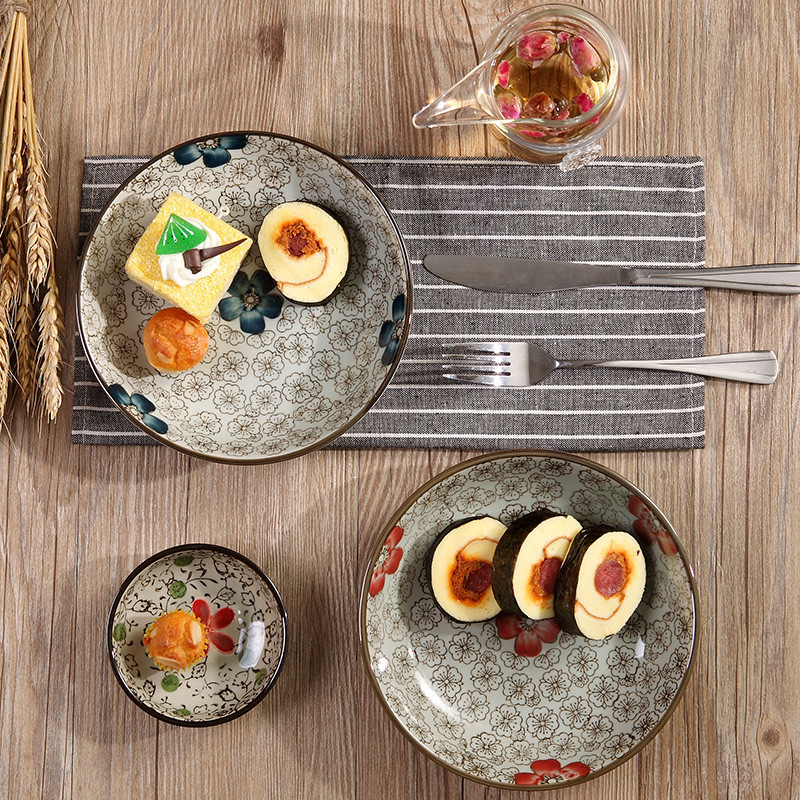 瓷物语16头陶瓷餐具日式和风釉下彩 碗盘碟勺米饭碗汤碗饭盘实用套装 青花