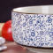 瓷物语景德镇陶瓷 8寸大碗日式汤碗大号面碗 大汤碗家用骨瓷拌面碗盛汤碗 蓝富贵