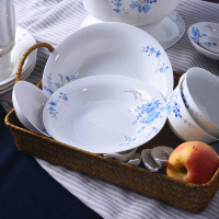 瓷物语景德镇高档陶瓷餐具套装 26头骨瓷餐具 实用碗盘碟套装