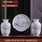 瓷物语景德镇陶瓷花瓶摆件瓷器装饰盘 三件套装饰品(雪景)
