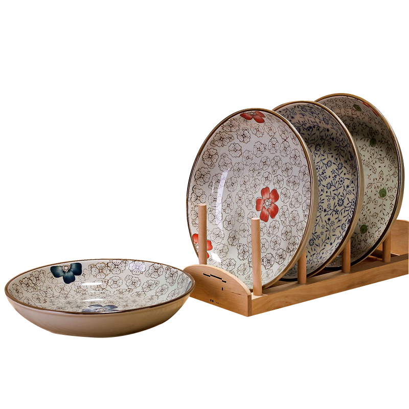 瓷物语18头陶瓷器陶瓷餐具套装釉下碗碟碗盘勺厨房日式韩式家用米饭碗结婚礼品(红富贵配米饭碗)