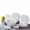 瓷物语餐具套装中式简约碗盘家用纯白陶瓷 28头韩碗套装