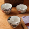 瓷物语10个装创意陶瓷碗餐具套装家用吃饭碗组合小汤碗米饭碗景德镇日式 蓝富贵韩碗