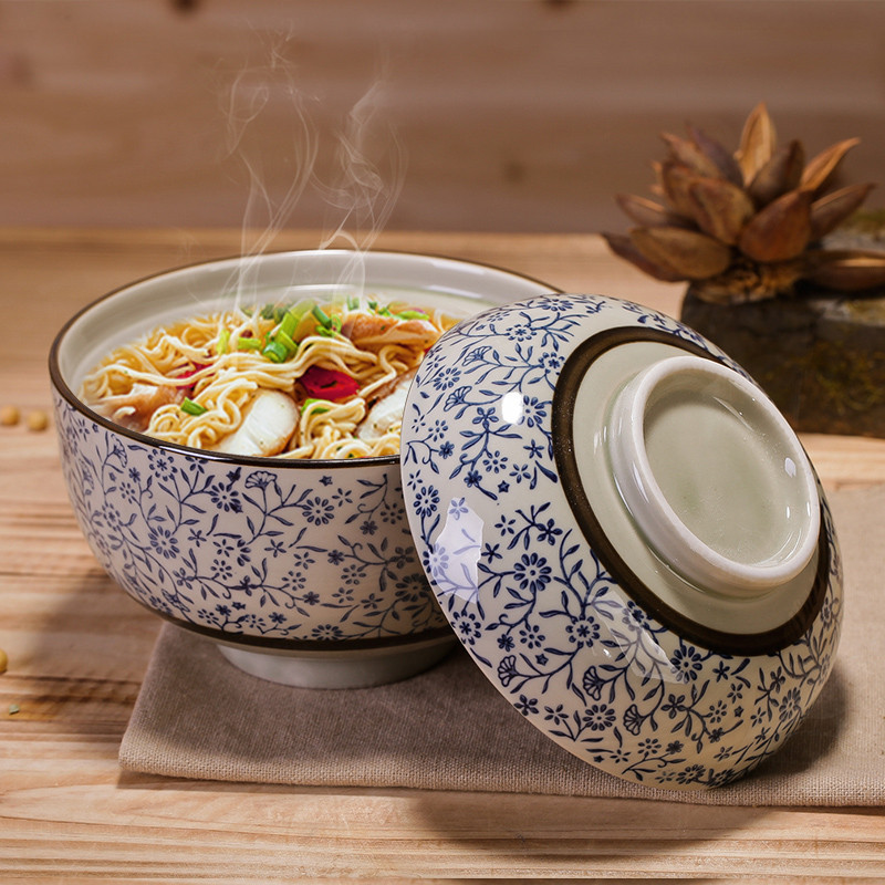 瓷物语饭碗隔水炖盅日式带盖陶瓷燕窝蒸蛋羹盖碗豆腐脑甜品(红富贵)