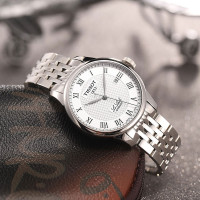 天梭(TISSOT)力洛克系列自动机械男士手表金属表带手表瑞士正品