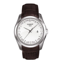 天梭(TISSOT)酷图系列石英男表男士手表真皮皮革T035.410.16.051.00正品