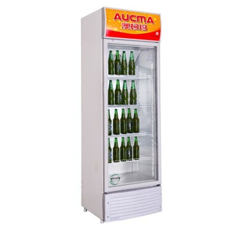Aucma/澳柯玛立式展示柜 SC-387 387升 立式商用展示柜透明侧开门冷藏冰柜饮料保鲜冷柜图片