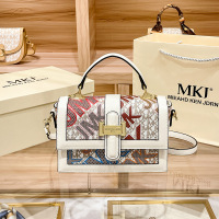 MKJ专柜正品品牌女包2023夏新款气质涂鸦手提包高级感洋气百搭斜挎单肩小包包