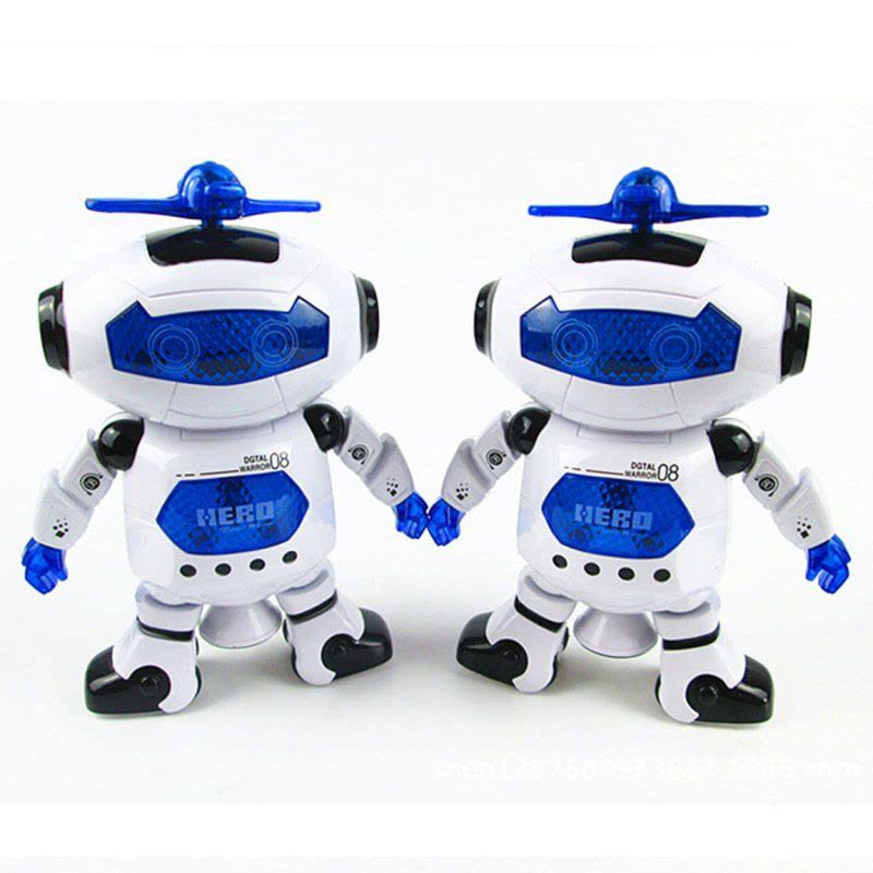 智能机器人 电动跳舞灯光音乐旋风舞者 早教益智儿童玩具电池版图片
