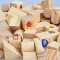 乐乐鱼 100粒大块数字字母木制积木玩具1-2-3-6周岁儿童宝宝益智早教玩具
