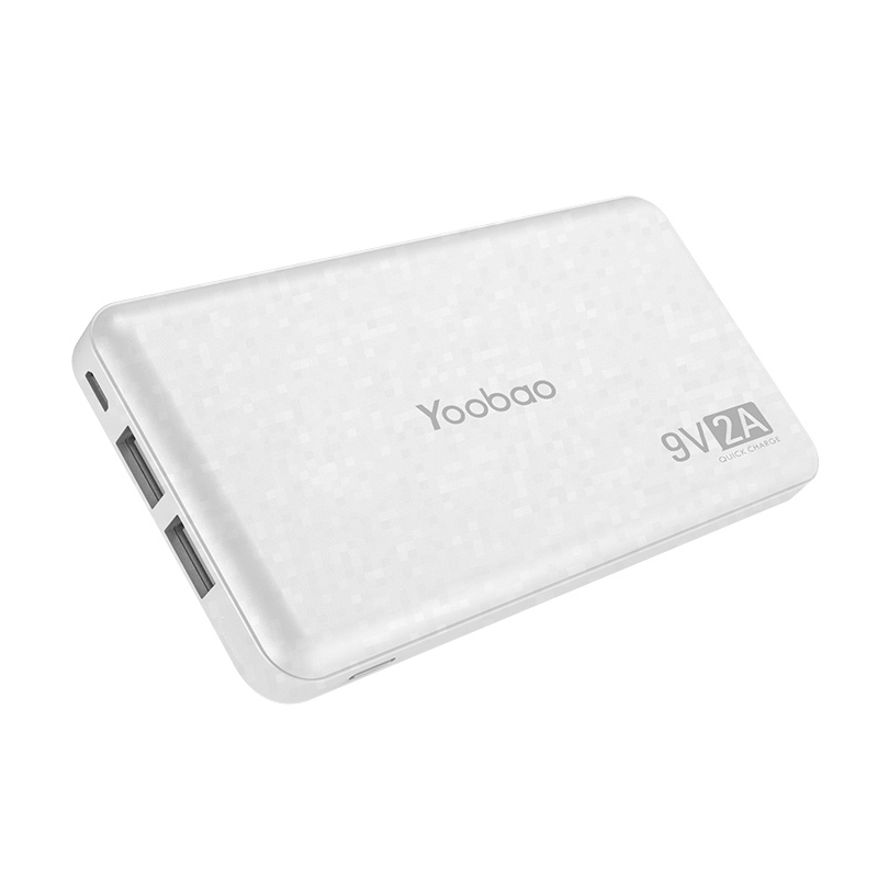 yoobao羽博超薄聚合物10000毫安移动电源 快充充电宝苹果安卓手机通用