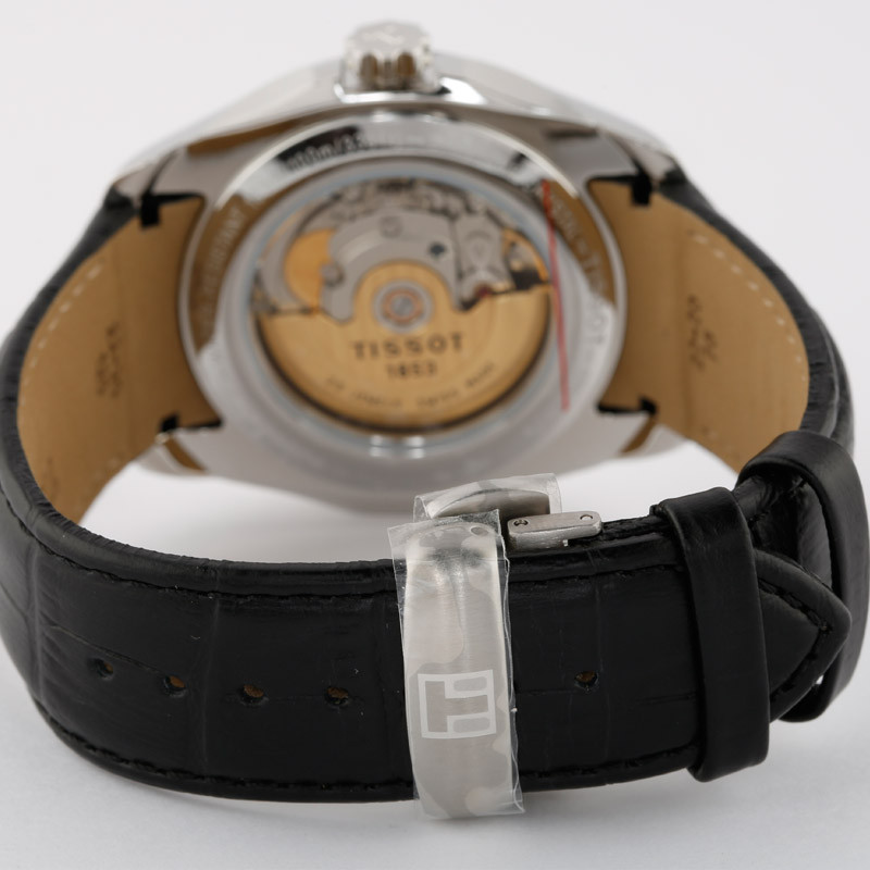 瑞士手表天梭TISSOT-库图系列 T035.407.16.051.00 皮带黑盘机械男表